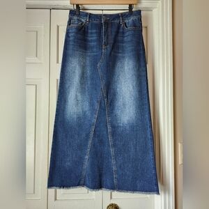 NWOT Women's Denim Maxi Skirt